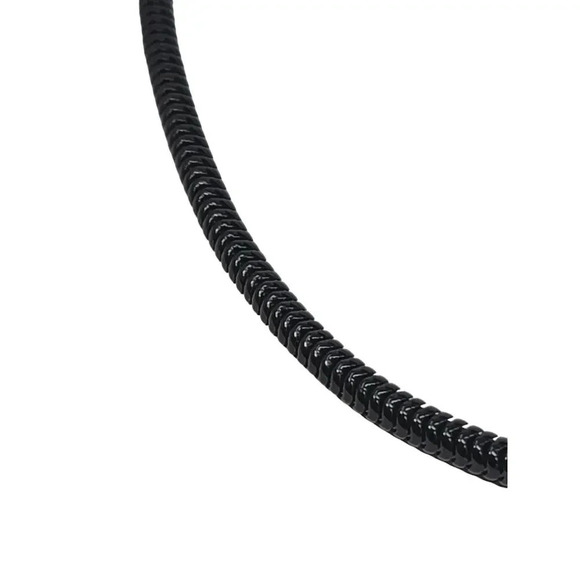 Black Metal Mesh Clutch Bag with Chain - Picture 7 of 8